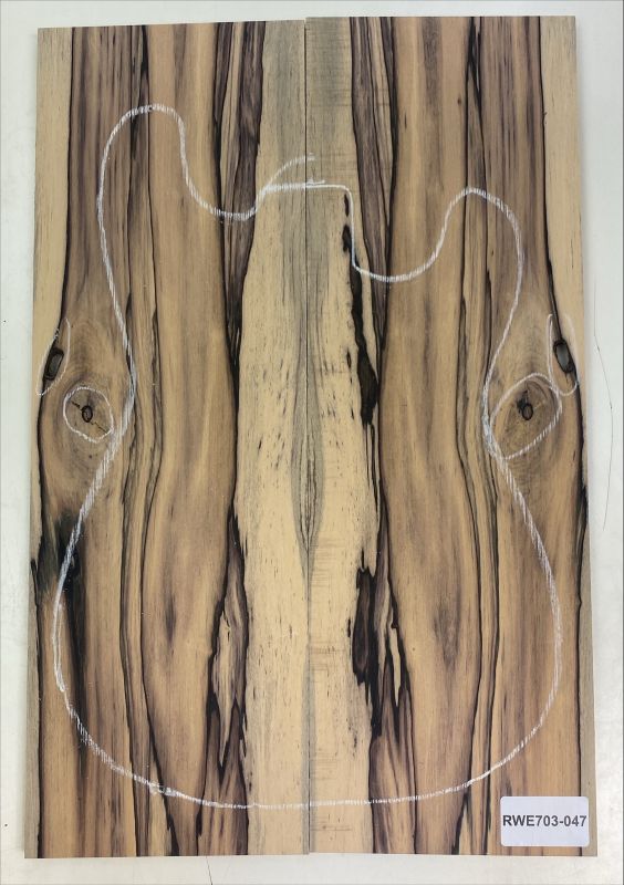 Top Schwarzweißes Ebenholz/Royal White Ebony 10mm Einzelstück #047